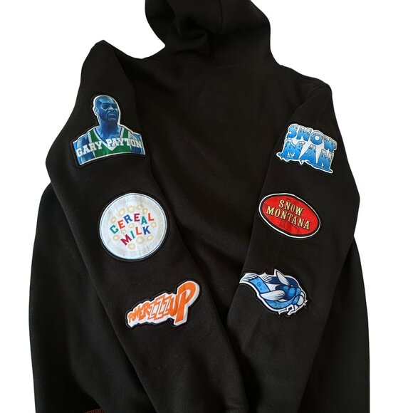 Cookies Clothing Powerzzzup Limited Edition Brandon Mundo Hoodie Patchwork Sz M - Picture 5 of 16
